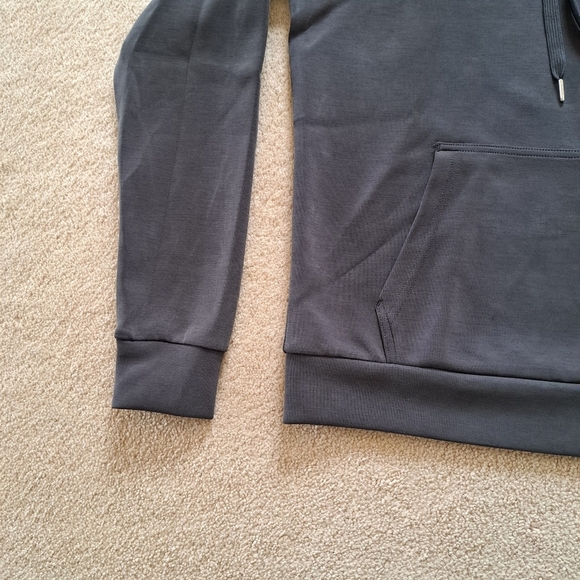 Lazy Pants Brushed Sueded Hoodie Grey Small Cozy Sweatshirt Casual - Picture 11 of 16